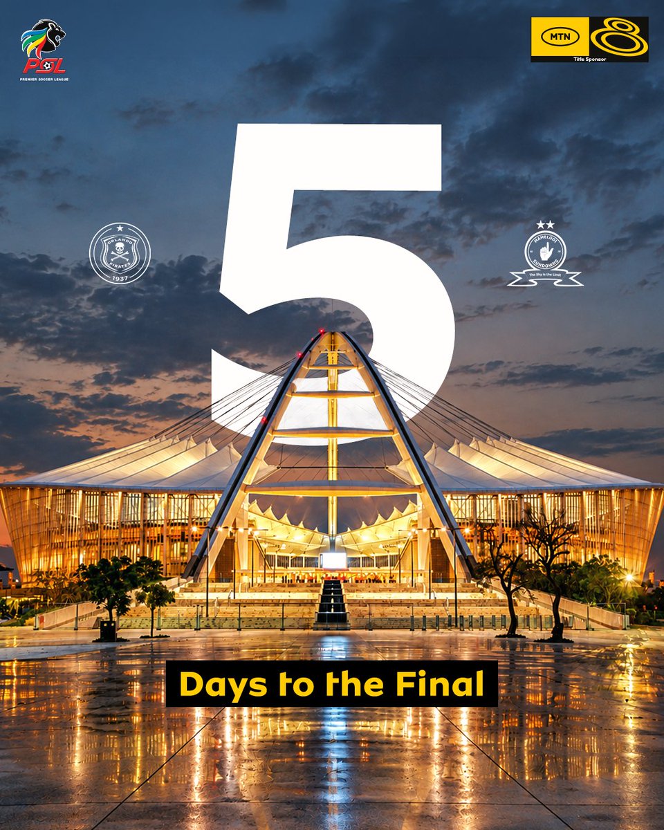MTN_Football's tweet photo. We’re getting closer to finding out ukuthi who will be champ this year at Moses Mabhida. There can only be one! #WafaWafa #MTN8 #MTN8Final https://t.co/pMm1peenz7