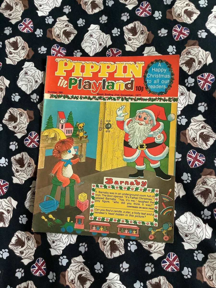 WatsonsVintage's tweet photo. A Rare Vintage #ChristmasGiftIdea  31 December 1977 'Pippin in Playland' Christmas Issue Comic Strip Stories incl Andy Pandy - Fun Retro 1977 Birth Year Gift https://t.co/DMIRjf12uP via @Etsy #VintageComics #Pippin #Playland #1977 #ChristmasIssue #MaryMungoMidge #AndyPandy #Rupert