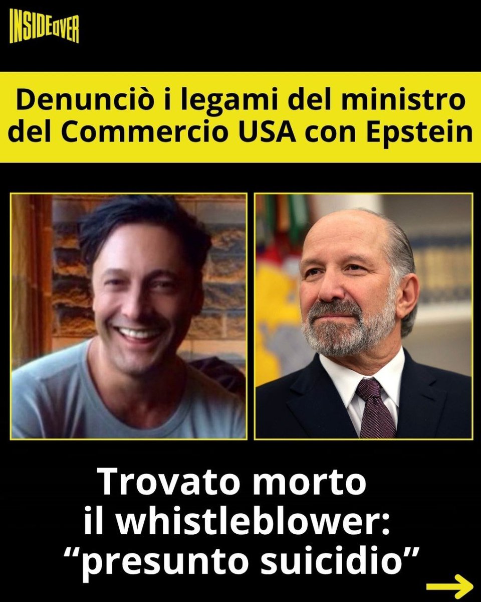 Giorgioaki's tweet photo. È stato trovato morto Simon Andriesz, l'ex banchiere britannico che aveva denunciato i presunti legami tra il ministro del Commercio di Trump, Howard Lutnick, e Jeffrey Epstein. Aveva 57 anni.

La rivista finanziaria britannica The Banker, che ha dato la notizia, parla di suicidio.

La morte è stata confermata da Andy Agathangelou, fondatore del gruppo di attivisti Transparency Task Force, che ha detto che Andriesz è morto la settimana scorsa.

Nessuna causa ufficiale della morte è stata resa nota. Nei resoconti pubblicati finora non emergono elementi che colleghino la morte a Lutnick o a Epstein.

Andriesz aveva lavorato per oltre 35 anni nei mercati finanziari ed era stato dirigente di BGC Group, dove Lutnick era amministratore delegato.

Nel 2020 e nel 2021 aveva portato le sue segnalazioni all'FBI.

https://t.co/8OuTgWD7wd

#epsteinfiles #SimonAndriesz