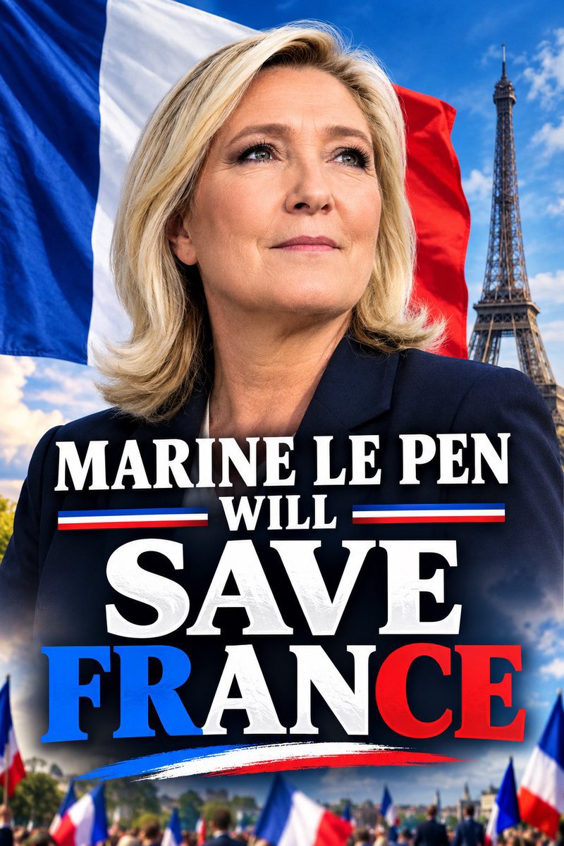 GuntherEagleRV's tweet photo. Marine Le Pen is the only person who can save France 🇫🇷 

Do you agree? https://t.co/Df8amIV7S5