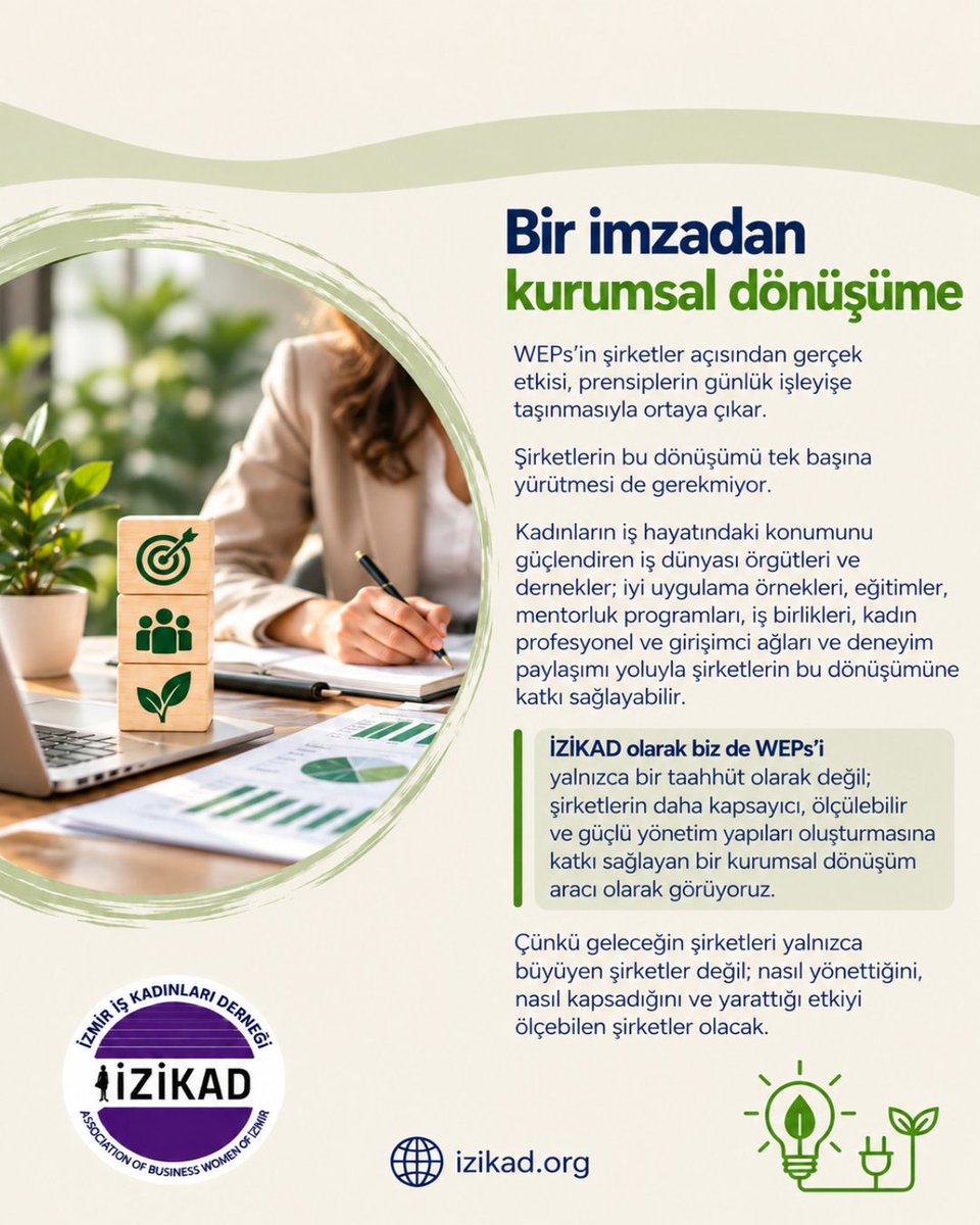 izikad_izikad's tweet photo. İZİKAD Sürdürülebilirlik Ajandası’nda Bugün:
“WEPs İMZACISI OLMAK ŞİRKETLERİN KURUMSAL GELİŞİM VE YETKİNLİK SÜREÇLERİNE NE KAZANDIRIR?”
🌎 https://t.co/wnyChV66TS
#İZİKAD #İZİKADBilgilendiriyor #WEPs #KurumsalGelişim https://t.co/VHaZHgrpME
