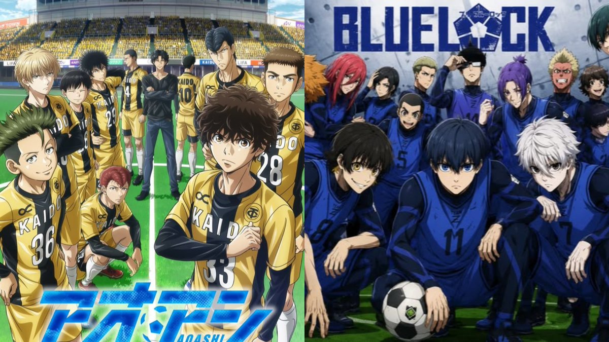 _tesguy's tweet photo. AOASHI clears Blue Lock and it’s not even close. Blue Lock is just edgy strikers screaming about ego while Aoashi actually teaches you how football works. Positioning, press triggers, building out from the back, a kid learning the game instead of a deathmatch for forwards. If you only watched Blue Lock you don’t like football, you like anime fights with a ball.