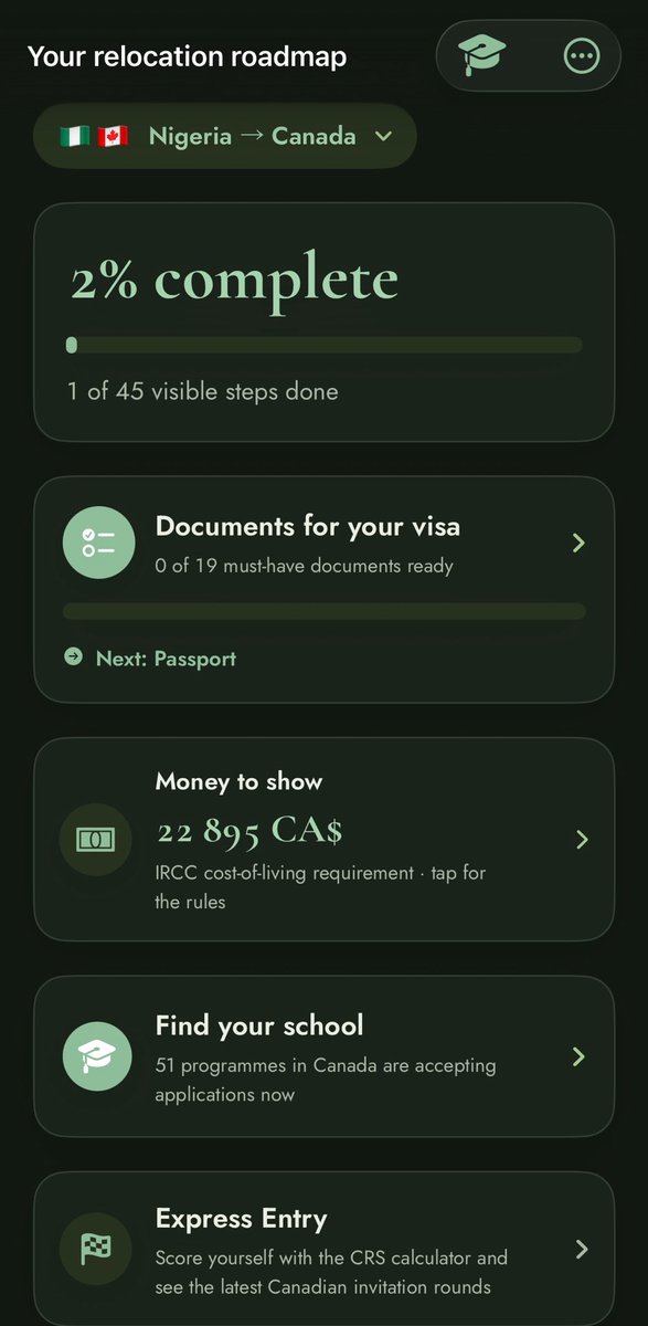 cocoavanillax's tweet photo. Hi! My man just developed an app that’s your relocation roadmap. 

It’s @Viaspora_app, and it’s now available in App Store and Play Store. 
 
Information, help with documentation, progress tracking, alternative destinations, chat with agents if you prefer, Viaspora has it all. https://t.co/cSP02Y1sUs