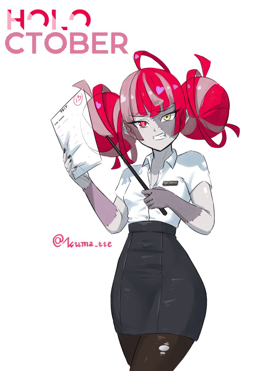 kuma_tte's tweet photo. Late
Day 5 - Teacher
#holoctober #graveyART https://t.co/N7M29ByVHr