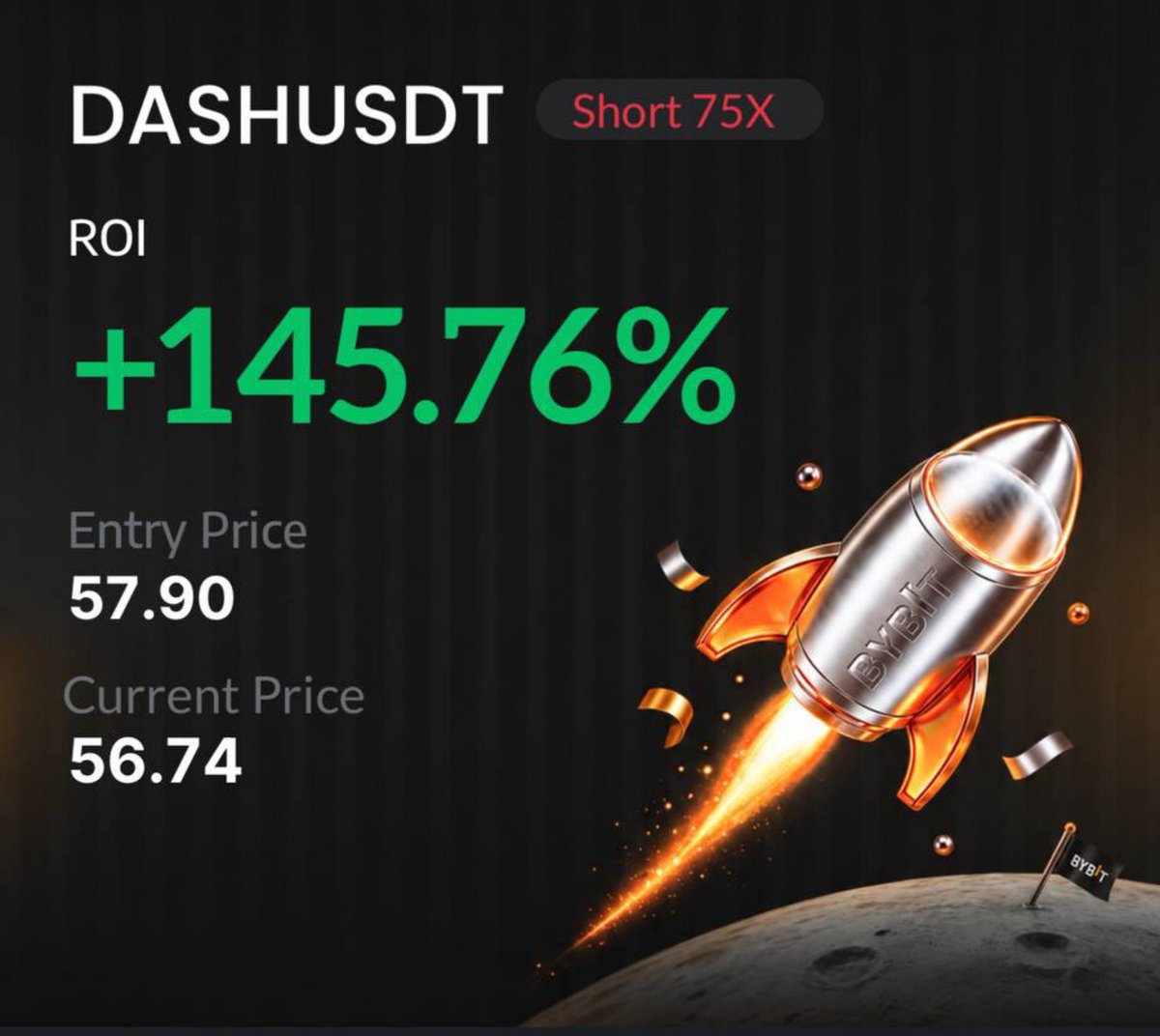 Hillsbykyle's tweet photo. Exclusive live trade ✅
$DASH/USDT Short delivered perfectly.
+145.76% ROI https://t.co/XJRl78sA5N