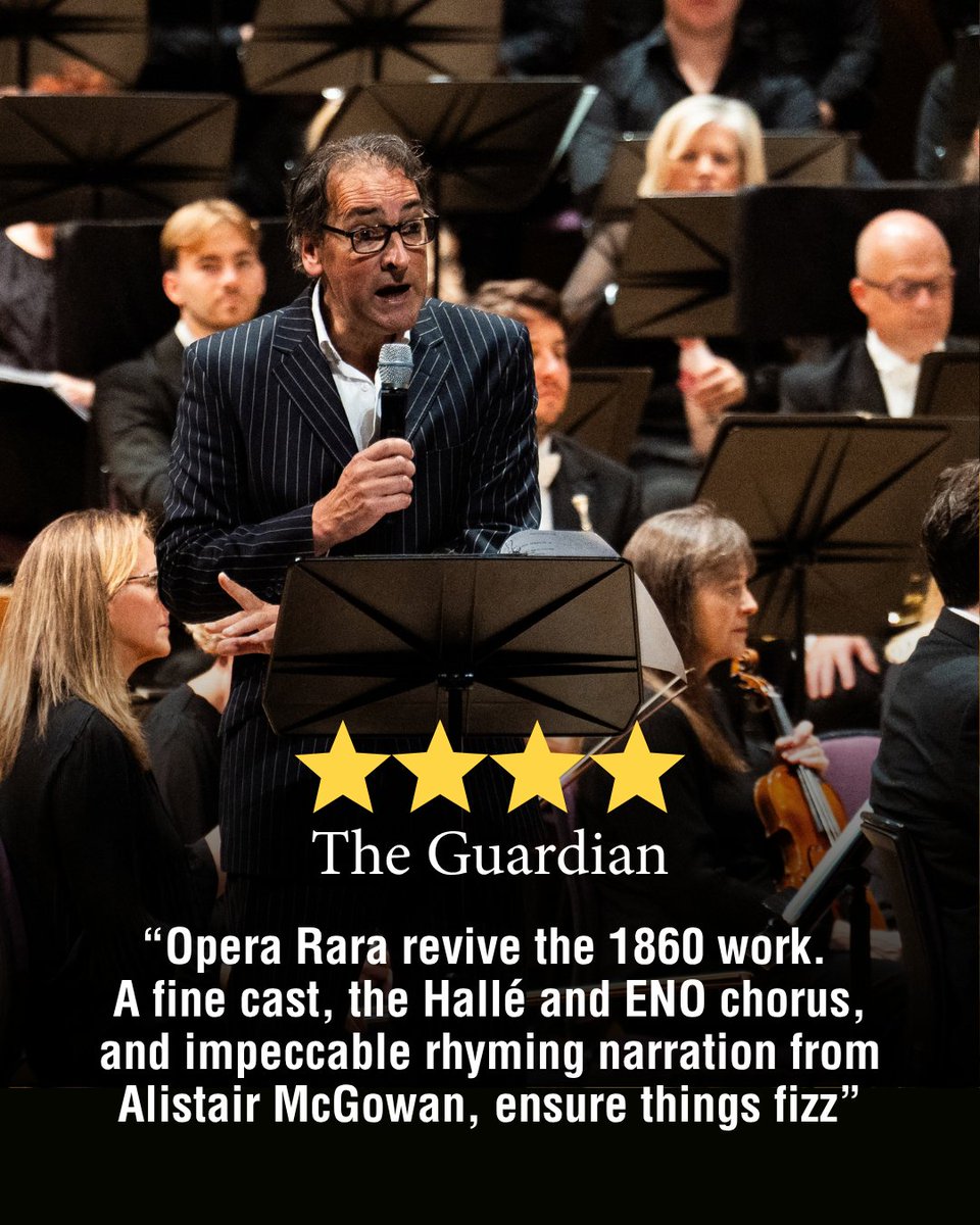 OperaRara's tweet photo. ✨ “The music sparkled.” ★★★★ — The Guardian

The reviews are coming in for Barkouf! A “quirky shaggy dog story” with a fine cast, the @the_halle and @E_N_O, and “tirelessly engaging” narration from Alistair McGowan.

🎶 https://t.co/MpoDahYXXT

#Barkouf #Opera #Offenbach https://t.co/IJD3FWaZYo