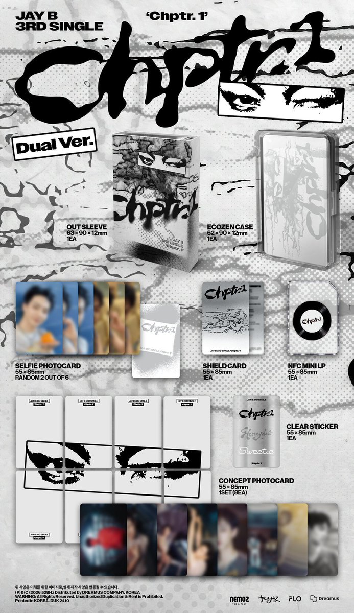 mydef_mysoul's tweet photo. 💿 [Update] Pre-Order Album

🏷 ส่วนลดแฟนคลับ -37% สำหรับสั่งซื้ออัลบั้ม JAY B 3rd Single ‘Chptr. 1’สามารถใช้ได้ถึงวันที่ 27 ต.ค. 2026 เวลา 17:00 (KST) : https://t.co/d867nOKTUM

✅️ ยอดขายอัลบั้มทั้งหมดจะแสดงในชาร์ท CIRCLE &amp; HANTEO
#JAYB #Chptr1 #Honeydew https://t.co/eeL8ncqh0j