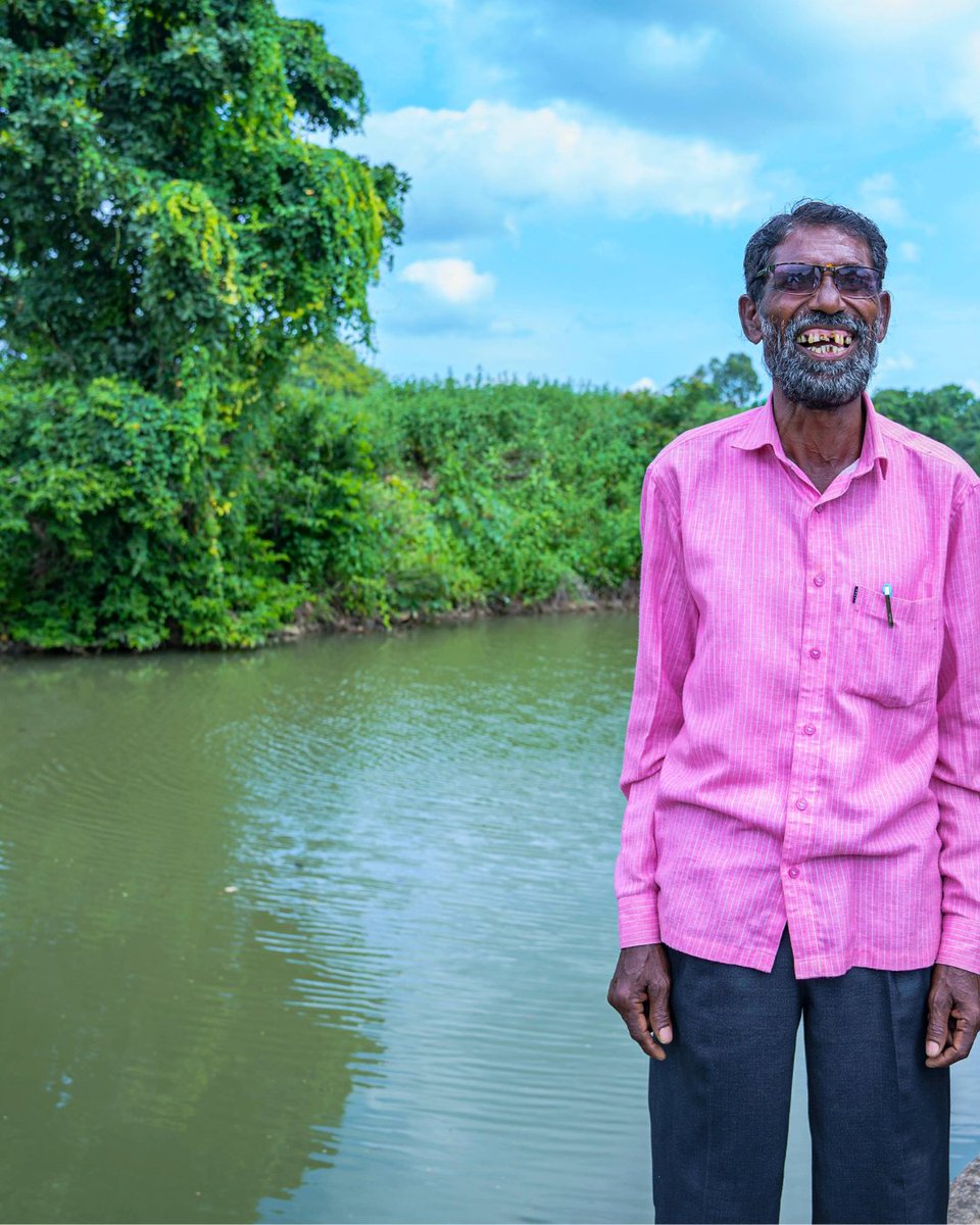WOTRIndia's tweet photo. In 2025, a Cement Nala Bund's repair in Badalgaon, Karnataka, added 1.5 million litres of storage capacity for the community. 

With water availability now, Govind, a local resident has expanded from crops into horticulture and vegetable cultivation! https://t.co/PUBJ4rL74O