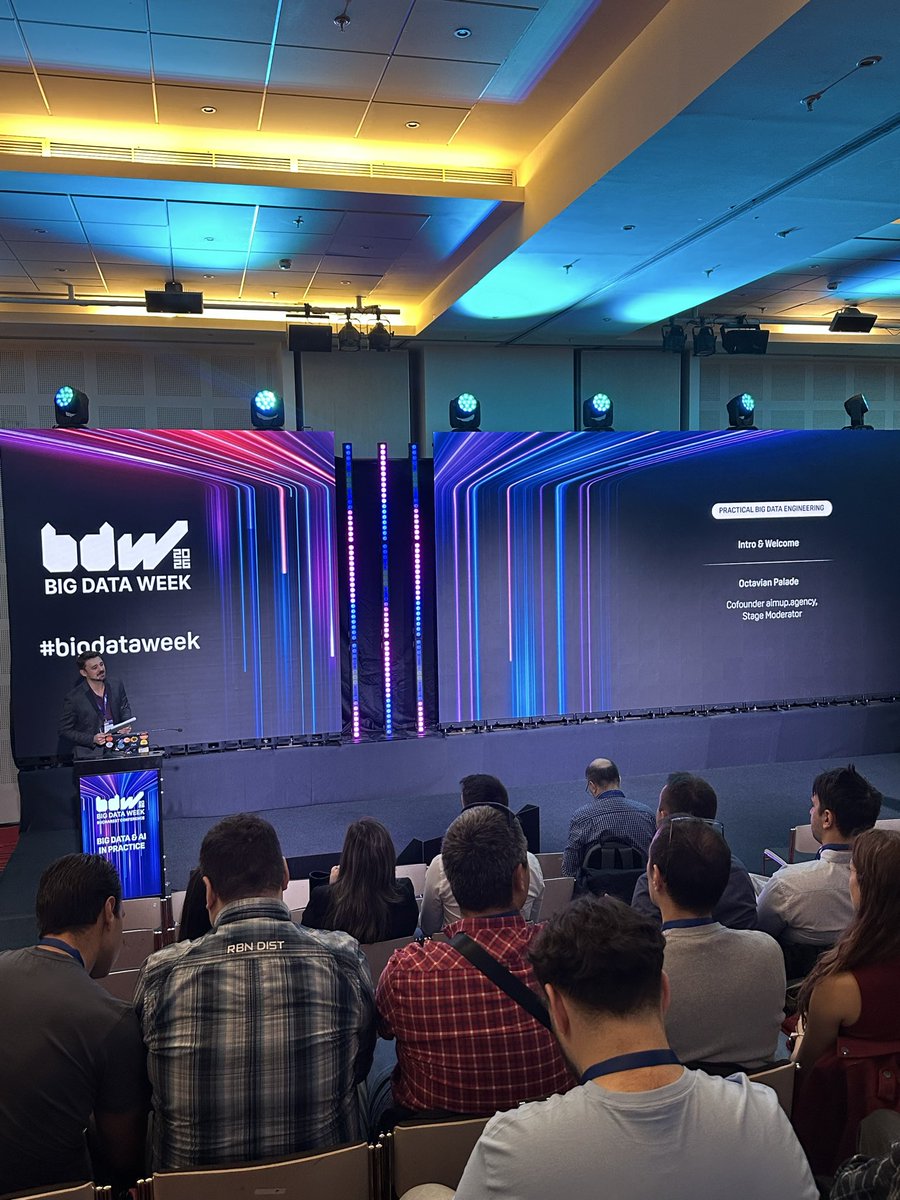 bigdataweek's tweet photo. Our main stage is open. @Octavian_palade, AI-first organic visibility builder and BDW host is guiding today’s conversations on the data platforms and engineering choices behind working AI systems. Follow along for notes from the room.
#bigdataweek #bdw2026 #bdwbucharest https://t.co/q2VzwI9fYw