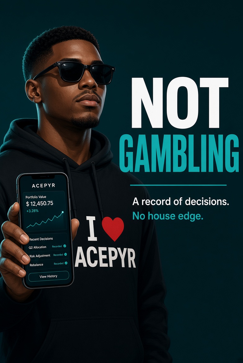 MajorPiyo's tweet photo. Some people think @acepyr is gambling Wrong!. 
On Acepyr a trade prints when two people agree!
You’re building a record of decisions, not feeding a house edge. https://t.co/7Ca8aZCKpC