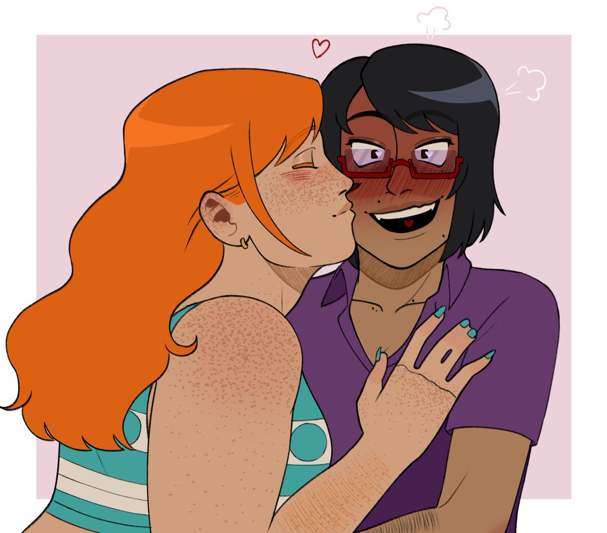 weirdlybeans's tweet photo. A lil birthday kiss from Nami hehe 
#namitash https://t.co/UOgz9Me28B