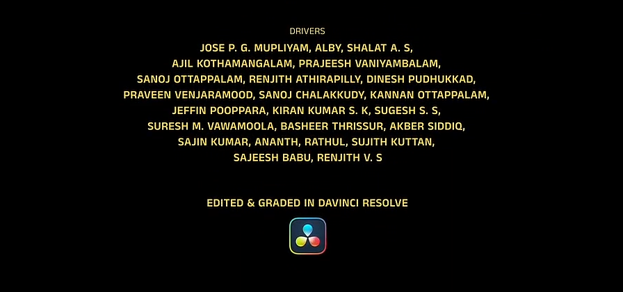 bnreddys14's tweet photo. Seems BKU was edited in Davinci..they credited it in end cards https://t.co/9hUqNEVj0T