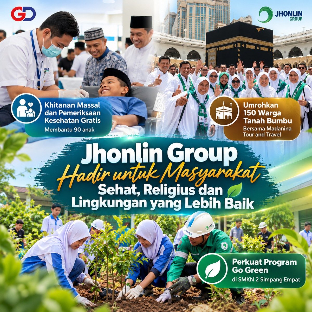 Sucitadewitl's tweet photo. Kepedulian Jhonlin Group terus hadir lewat program yang memberikan manfaat nyata bagi masyarakat. 🤝
#psnwanam #hajiisam #jhonlingroup #gd_psn #titikinformasi https://t.co/uzPqgE94ky