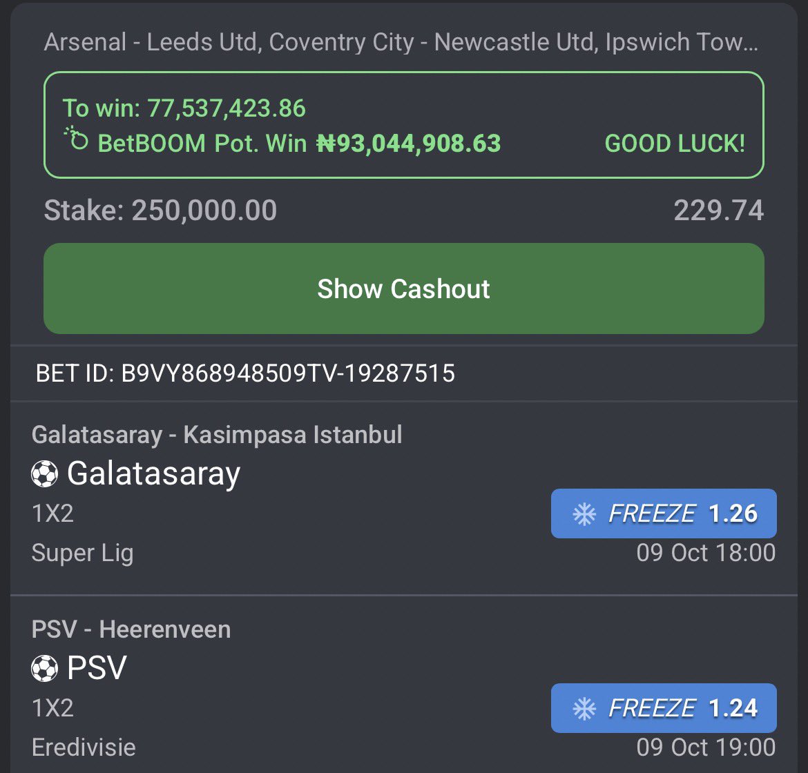 LouieDi13's tweet photo. 200, 30 &amp; 13 ODDS
LONGSHOT ⚽️⚽️
#Bet9jacode: 5TRPTHL, 5TRPYJB, 5TRQ35S
🔞 https://t.co/gPVPhwzN4I