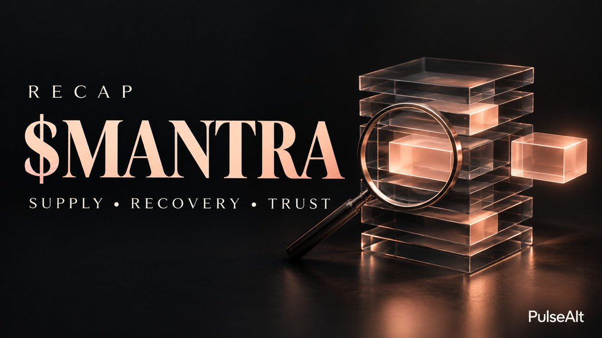 PluseAlt's tweet photo. $MANTRA worth to buy or death coin?

Supply on 2 Oct 2026:
6.55B circulating | 8.22B total | 10B max.

The August exploit moved ~720.9M previously idle tokens into circulation; no new tokens were minted.

My take: clear supply reporting and recovery progress are key to rebuilding trust.
#Crypto #RWA