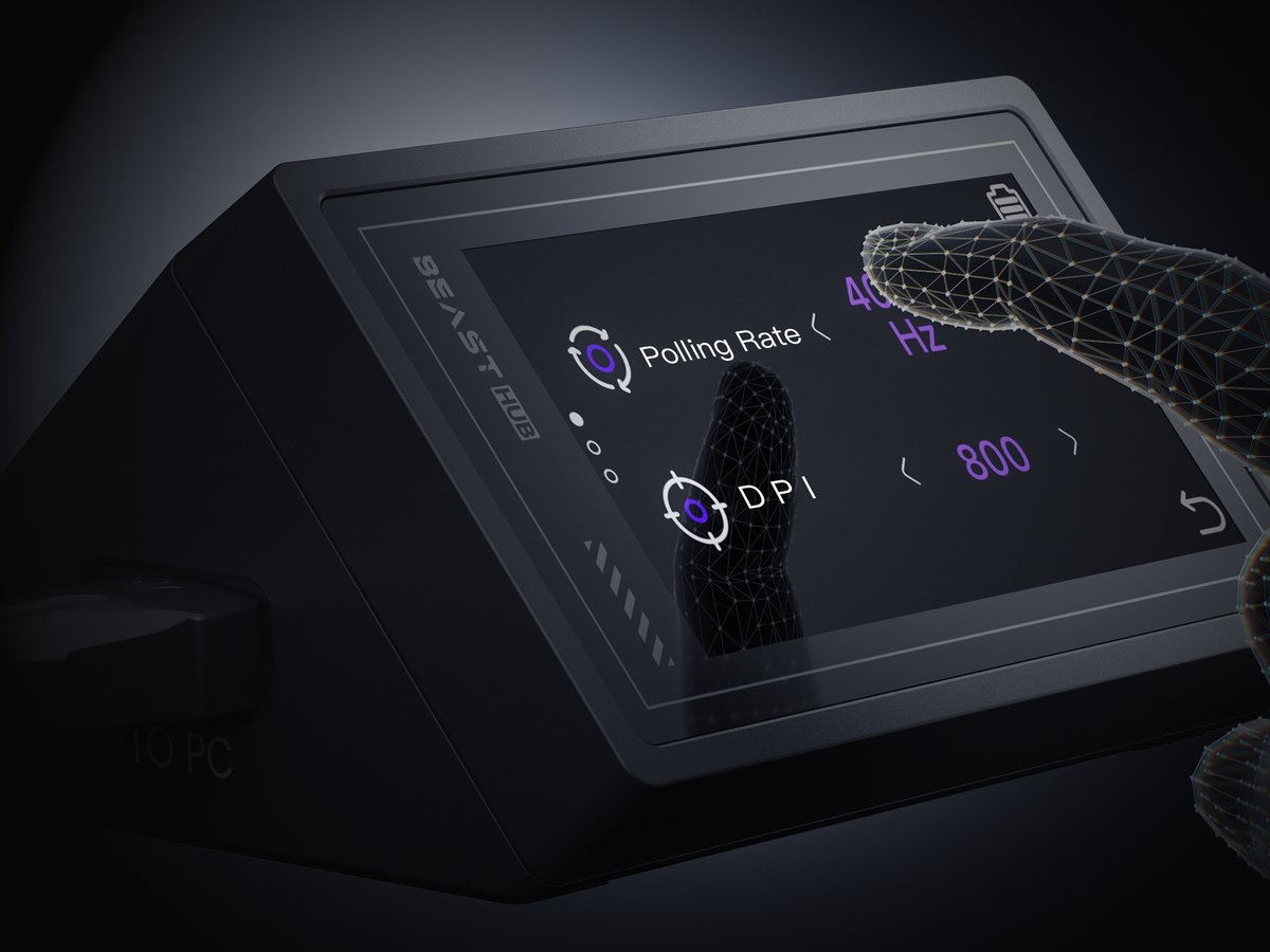 wlmouseofficial's tweet photo. 2 days to go. BEAST X V2 is coming. ⚡

A touchscreen receiver. A USB hub. Your own images and videos.

And a little secret hidden in the screen… we'll let you find it. 👀

Oct 8 · 12:00 UTC
Save $14 on launch day only.
#WLMOUSE #BEASTXV2 #THESHY https://t.co/EXTBicRvYi