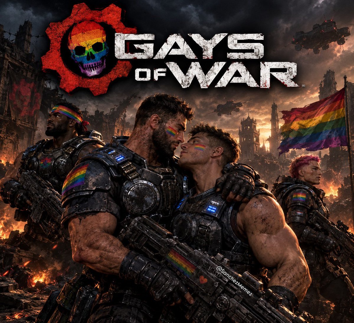 Eptamindset's tweet photo. Dont buy Gears of war,Don't support this mentality,woke trans,gays ruining everything! #gaysofwar #queersofwar #transofwar https://t.co/ulw1iGDKlZ