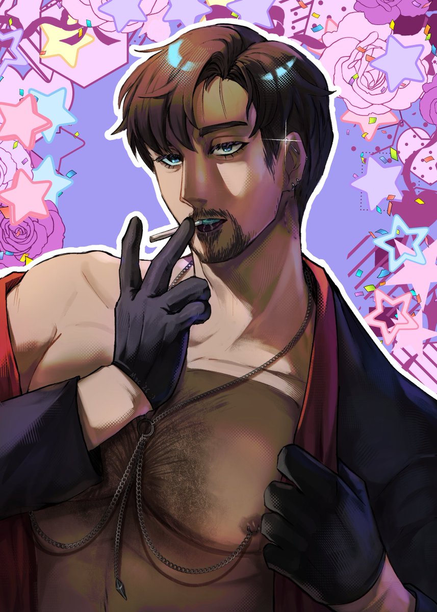 _silenttree_'s tweet photo. another commission for my darling wife who wanted kpop court again but in the style of a sexy idol photocard :)
✨🎤🕺

#sierrasix #thegrayman #rgcu #rgcufanart #courtlandgentry https://t.co/MZUhyARNtl