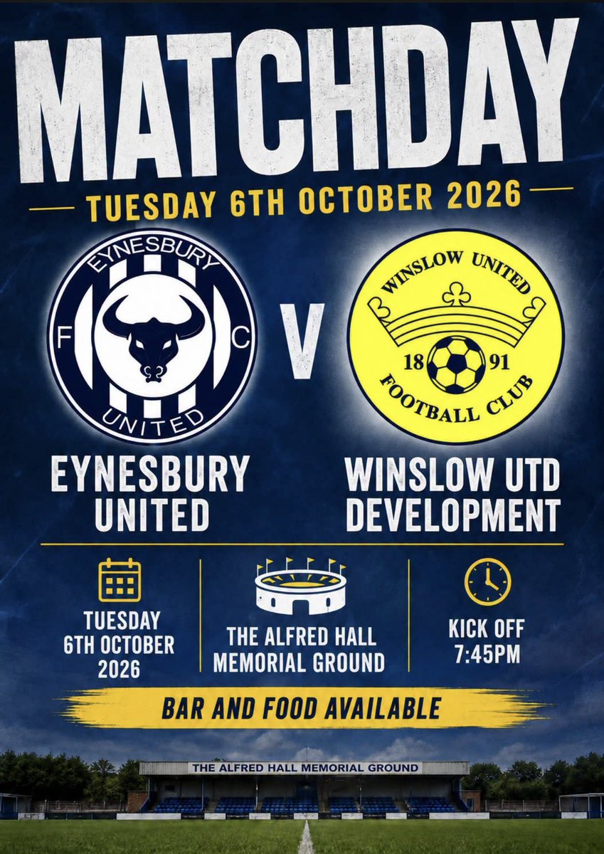 eynesburyutd's tweet photo. Tonight at Hall Road !! https://t.co/MXrAutnrAy