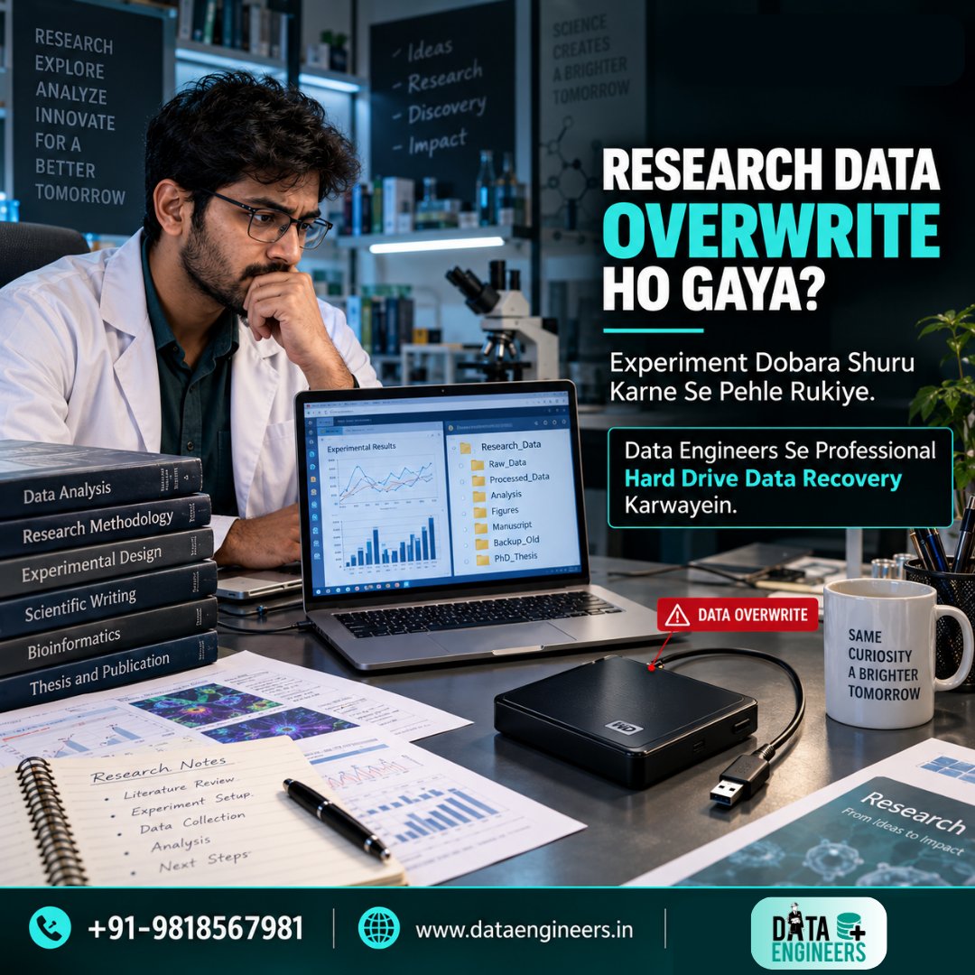 data_engineers's tweet photo. 🔬 RESEARCH DATA OVERWRITE HO GAYA?

📞 +91-981-856-7981
 🌐 https://t.co/QAaPwZlVij

#ResearchDataRecovery #DataRecovery #HardDriveRecovery #HardDiskRecovery #SSDRecovery #DeletedDataRecovery #DataOverwrite #FileRecovery #ResearchData #ProjectDataRecovery #BestDataRecovery https://t.co/7Fpyzrwj2d