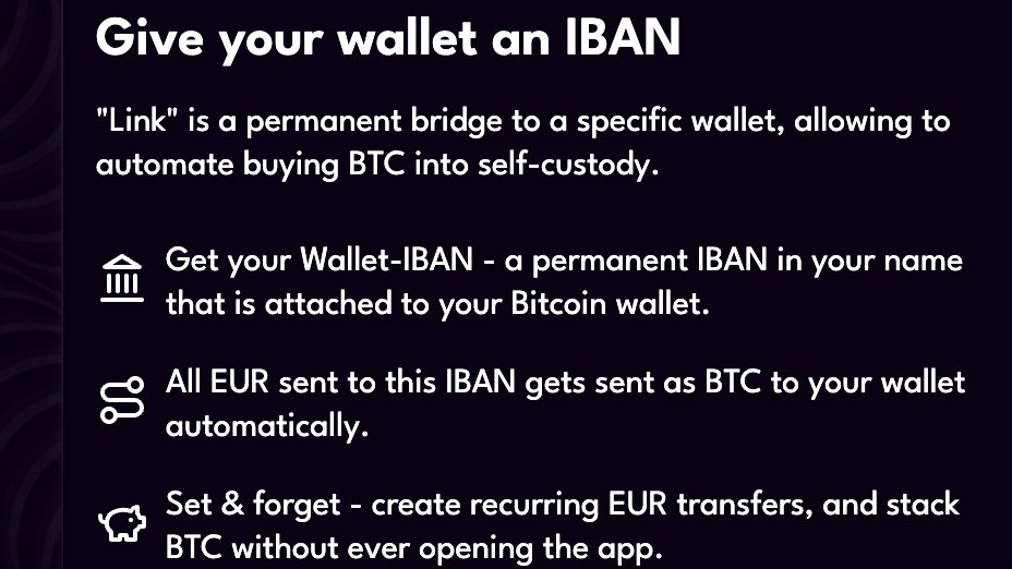 CiccioMadonna's tweet photo. Amazing feature by @wavespace_ . Tap on VAULTS and create your time-locked vault, then click on LINK and connect it to your @BitvaultApp . Now you can instantly sell EUR via SEPA Instant and receive BTC straight into your Vault, with crazy low fees ! https://t.co/0ZT0BSANZZ