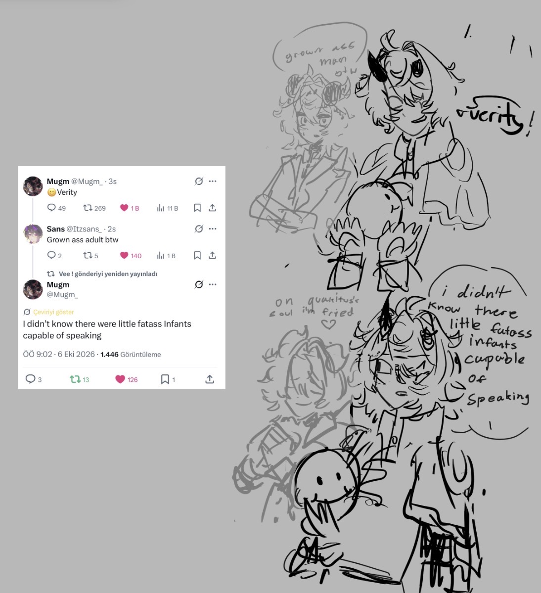 sugaraples's tweet photo. Hey it’s me mugmity #mugmfanart #itzsansfanart https://t.co/U6djBxo1RE
