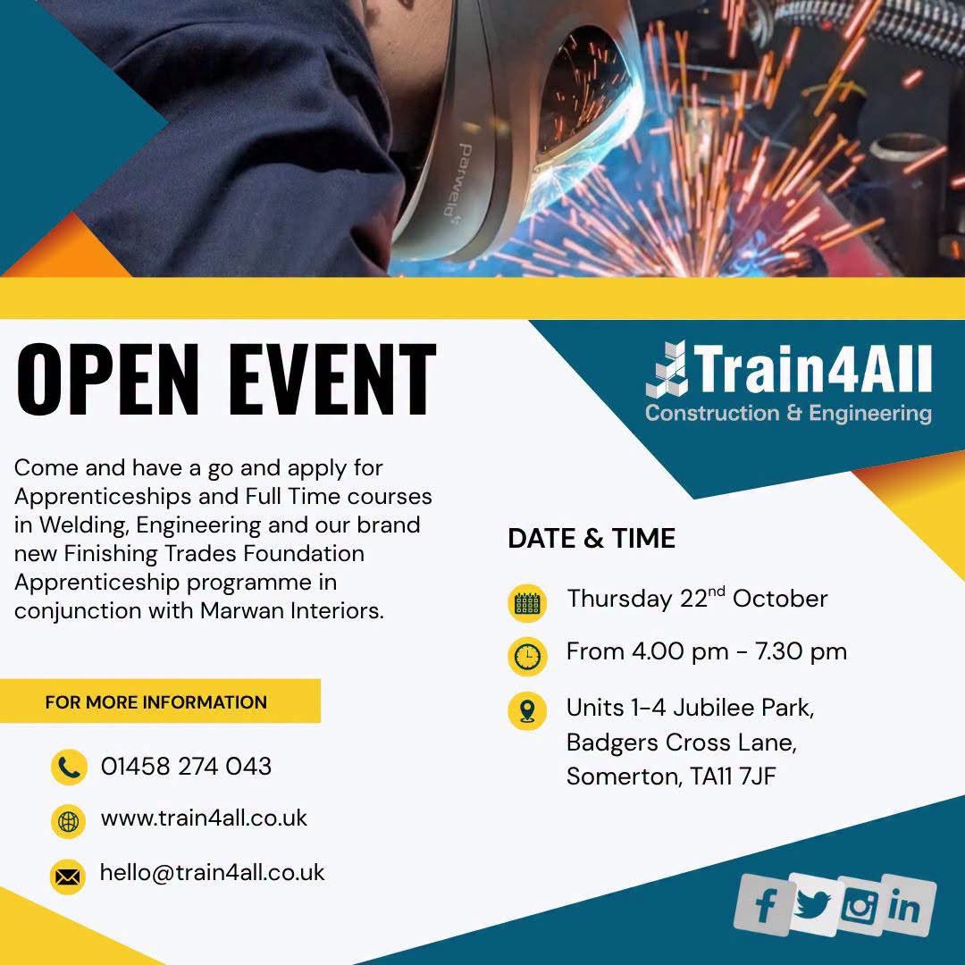 Train4All's tweet photo. ๐ฃ See you on the 22nd! It's that time of year when our Year 11 learners start thinking about their next steps! Come and join us for our first Open Event of the year. ๐ฃ
#BuildYourFuture
#OpenDay https://t.co/4qD9VwDP50