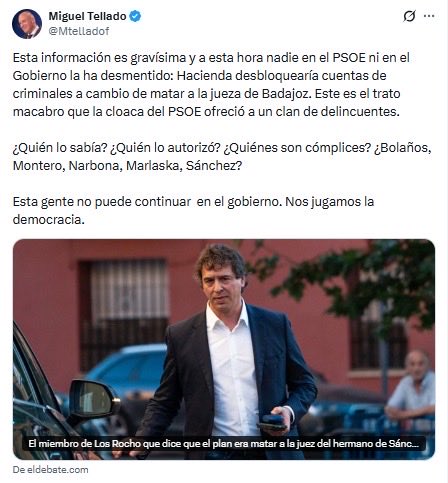 PSOE's tweet photo. Ya vemos a quién da credibilidad el PP: a un narco. https://t.co/yFa6XBWJ4V