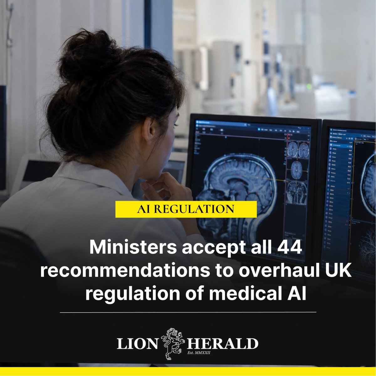 LionHerald's tweet photo. The UK is making a consequential bet on AI in healthcare: approval can no longer be the finish line.

🔴 READ MORE: https://t.co/HGGLYk83cC

If an AI medical device keeps learning and changing after deployment, should yesterday’s safety assessment still be enough?

The government says no. All 44 recommendations of its AI healthcare commission have been accepted, pushing regulation towards continuous monitoring throughout a product’s life.

The harder question now: when an AI system changes, who carries the risk when it gets something wrong?