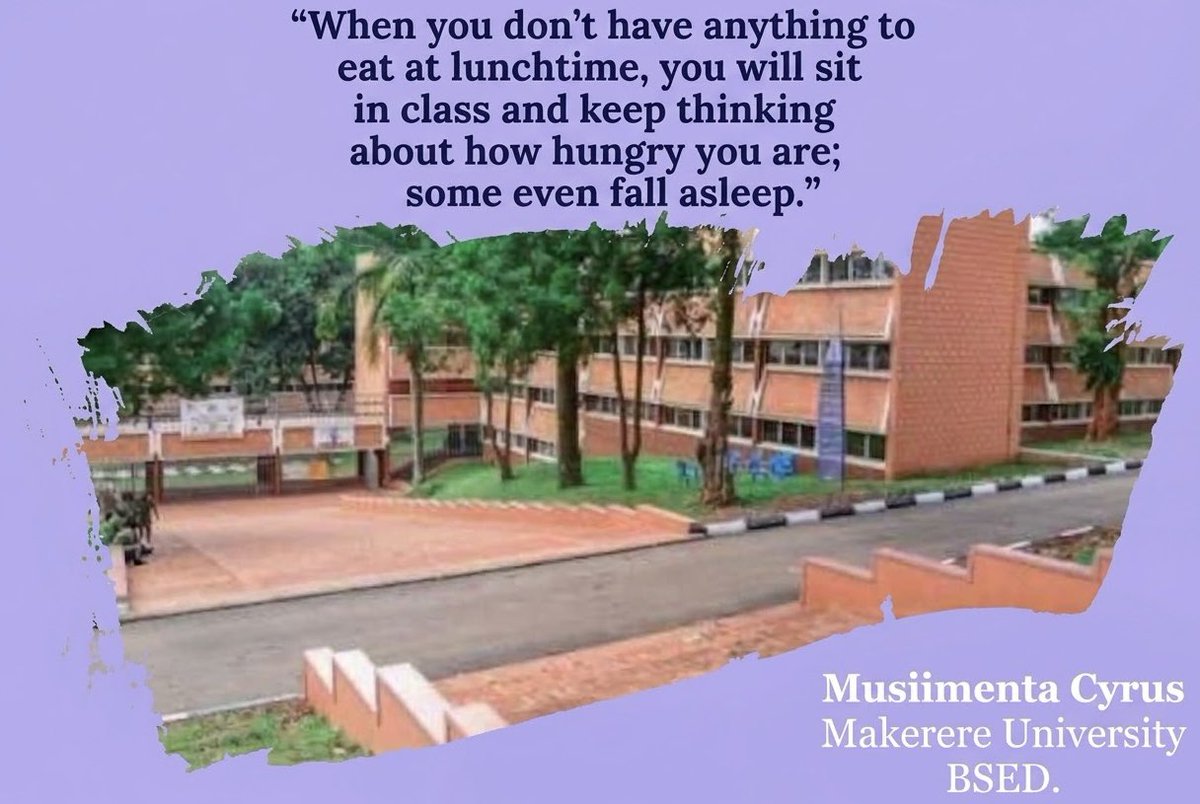 Rukundoeg88395Z's tweet photo. As we think about lunch today, let us remember that Student who sometimes has to choose between a meal and another basic necessity. struggle is real. And it is not just a personal problem it is a student leadership issue. To every student struggling today: please do not give up. https://t.co/kf3YoFa0nV