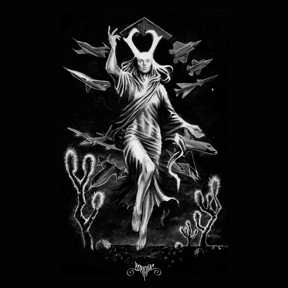 b2rian's tweet photo. "Our Lady of The Mojave"

done in acrylic and ink https://t.co/YPYoc63aDX