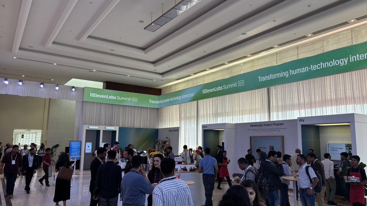 stealthwhiz's tweet photo. Here @ElevenLabs Summit Bengaluru.

Crazy event! 🤯

Loved seeing how ElevenLabs is using 12 Indian languages for customer care, payments, relationship managers and one-to-one help through voice.

Voice AI in India is just getting started. 🇮🇳 https://t.co/gmiCE5lWDp