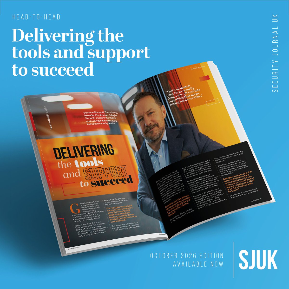 SecJournalUK's tweet photo. In this SJUK October-issue exclusive, Spencer Marshall, Gallagher Security Executive Vice President for the UK and Europe, explains the shifting and evolving dynamics in the European security market.

🔗 Read the full Head to Head, here: https://t.co/ezgEn7K3kz

#Security https://t.co/8PlQBe71OH