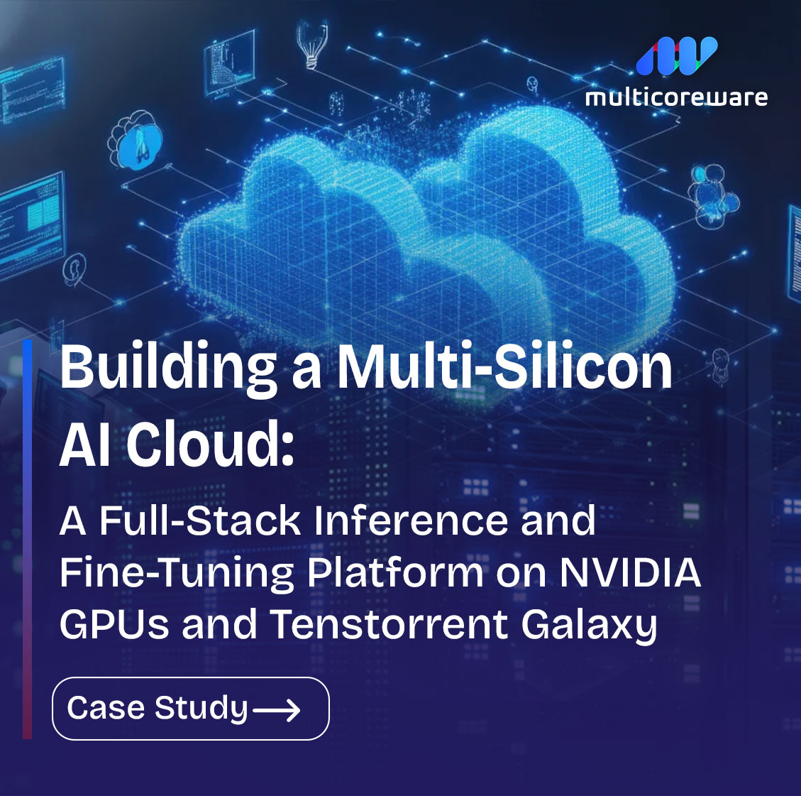 MulticoreWare's tweet photo. MulticoreWare built an AI cloud for a Japan-based neocloud provider, enabling LLM inference &amp; fine-tuning across NVIDIA GPUs and Tenstorrent Galaxy via a unified OpenAI-compatible API.

#MulticoreWare #AI #GenAI #LLM https://t.co/W1cOXUAblt