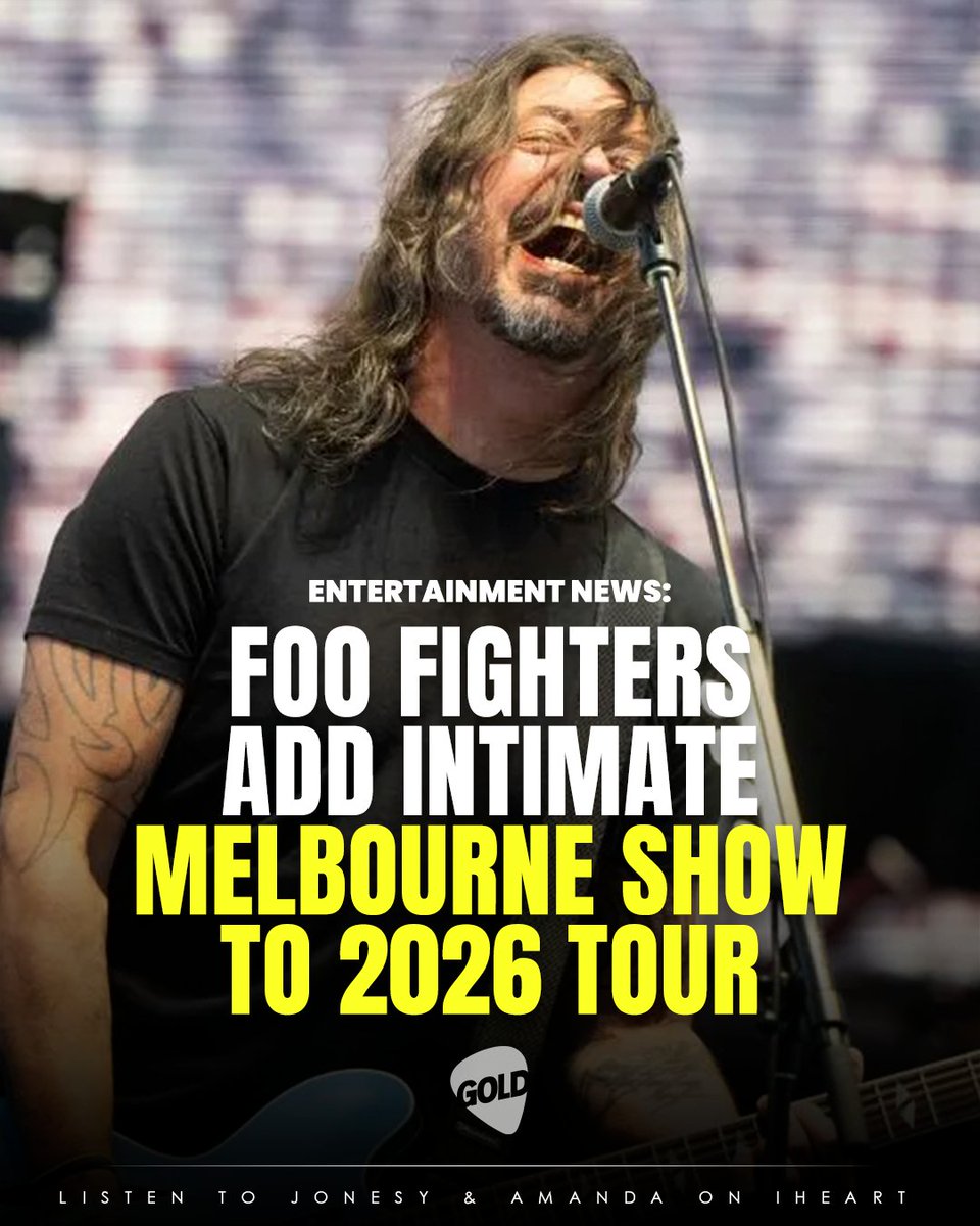 GOLD_1017's tweet photo. STOP THE BUS!

Foo Fighters are giving fans another chance to see them up close, announcing an intimate Melbourne show at Crown LIVE on 16 November as part of their upcoming Australian tour. https://t.co/Pgo0l89D6e
