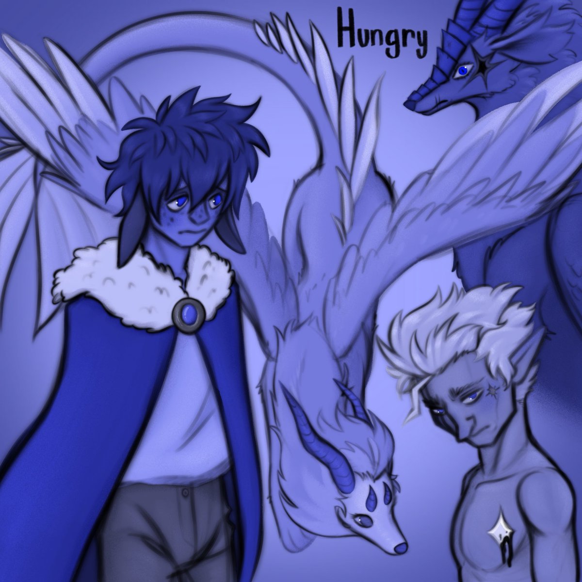 HungyArtist's tweet photo. Some art for my story, missed my ocs so I wanted to take a crack at them again 💞 https://t.co/uBmvRAtrv9