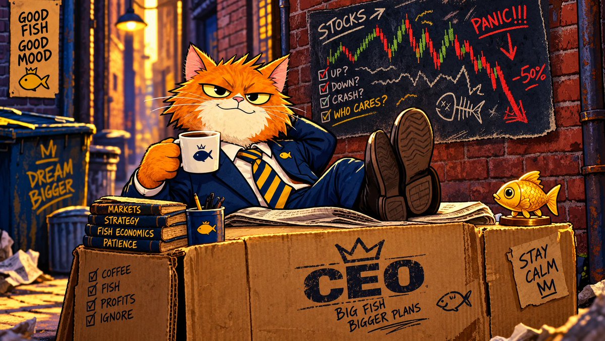 AlleyCat_Ceo's tweet photo. Traditional finance is out there stressing over quarterly inflation reports and 0.25% interest rate cuts. 
Meanwhile, we just evaluated our cardboard HQ’s real estate value: priceless. 
Keep your complex spreadsheet projections, $ALLEY runs on street math.
​#pumpfun #memecoin https://t.co/4lRhoXM3hU