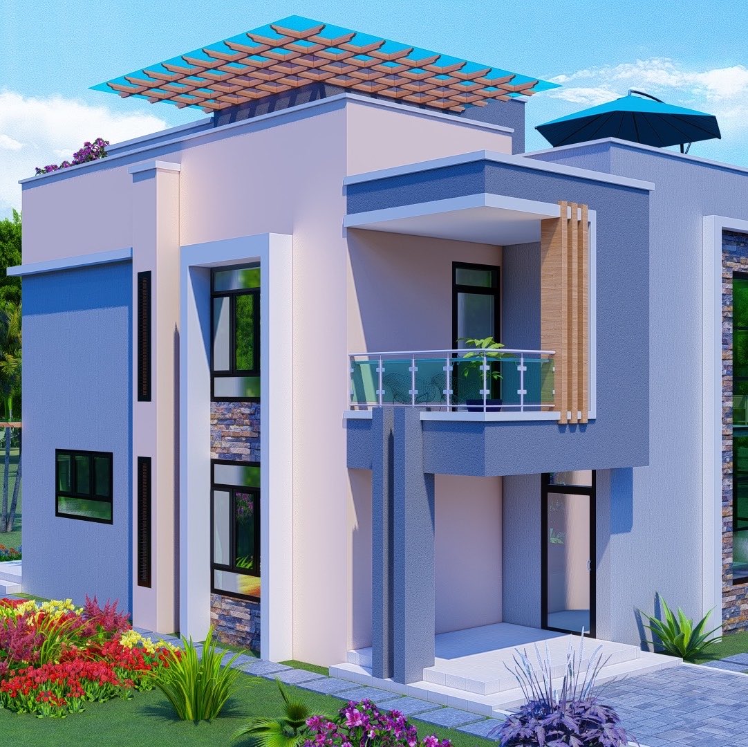 BuilderListone's tweet photo. 4 Bedroom (all ensuite) Maisonette Design on a 40x80plot 🏡🌞 https://t.co/Gp7bwyXtVL