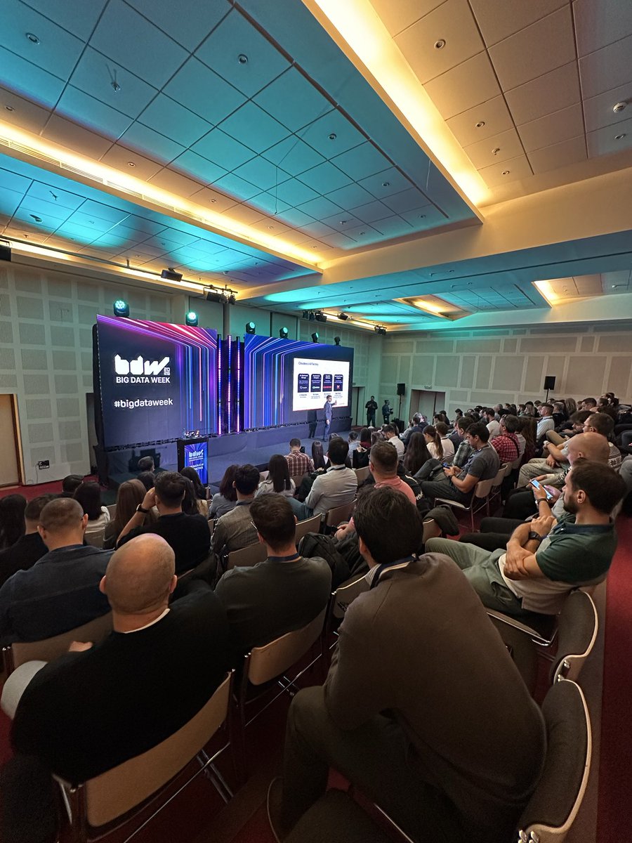 bigdataweek's tweet photo. 🔵 Charles Aad, Field CTO EMEA, @cloudera opens with the engineering behind production #AI: governed data across hybrid environments and IoT streams moving from edge to core for real-time inference. #bigdataweek #bdw2026 #bdwbucharest https://t.co/y8tSsKfYuR