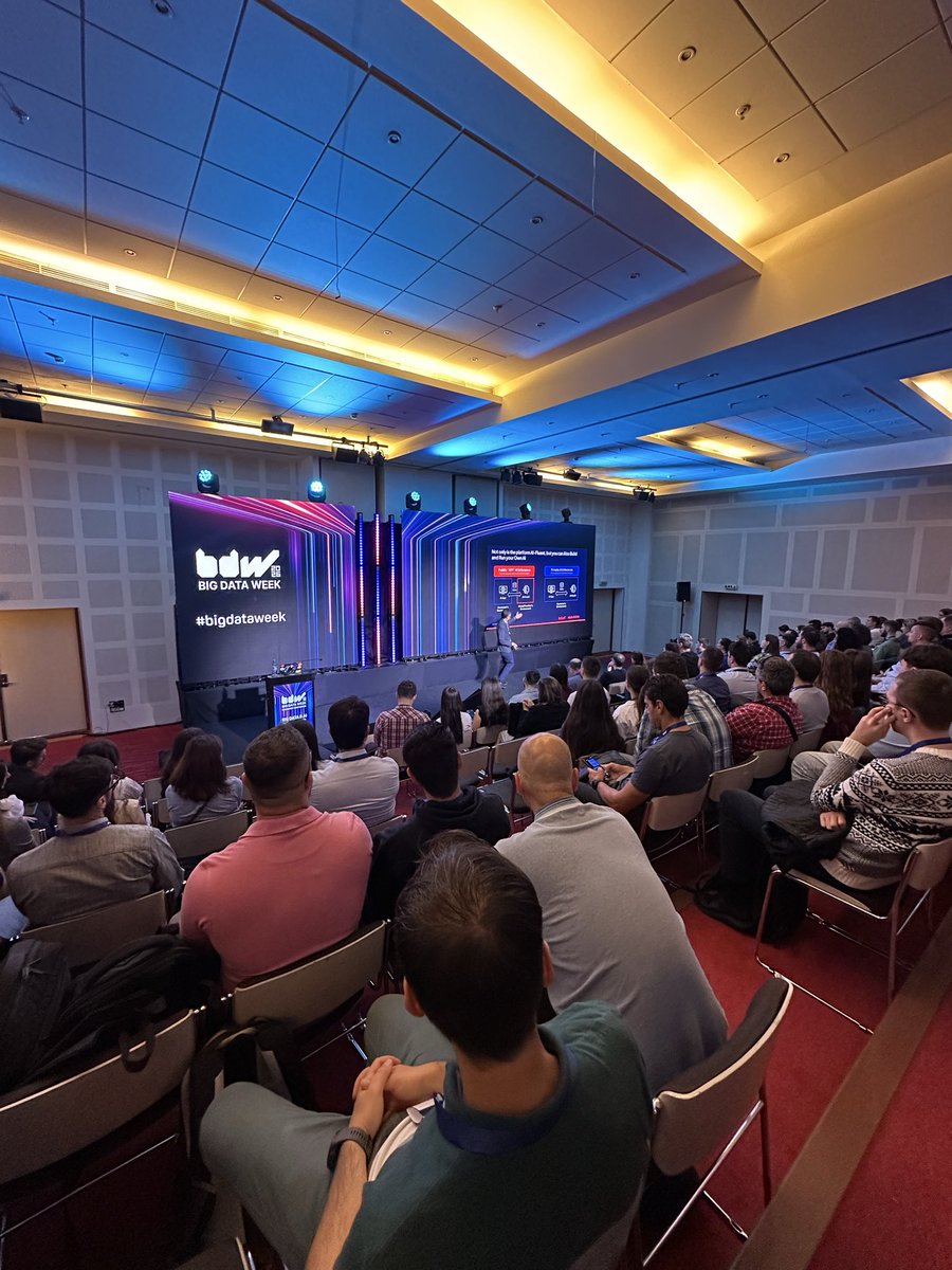 bigdataweek's tweet photo. 🔵 Charles Aad, Field CTO EMEA, @cloudera opens with the engineering behind production #AI: governed data across hybrid environments and IoT streams moving from edge to core for real-time inference. #bigdataweek #bdw2026 #bdwbucharest https://t.co/y8tSsKfYuR