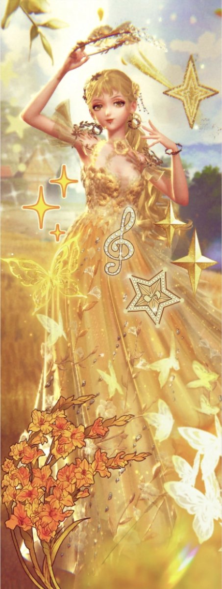 Cornysha_Syrup's tweet photo. Entry for this week's Shining Nikki Styling Competition Theme:

🎵 Hymn of Abundance 💐

Golden sunlight is her flowing hair, streaming wine becomes her skirt, and the whisper of wind through wheatfields is the earth's hymn to her.

#ShiningNikki

Namaste🌾 https://t.co/E2ga6dbzTI