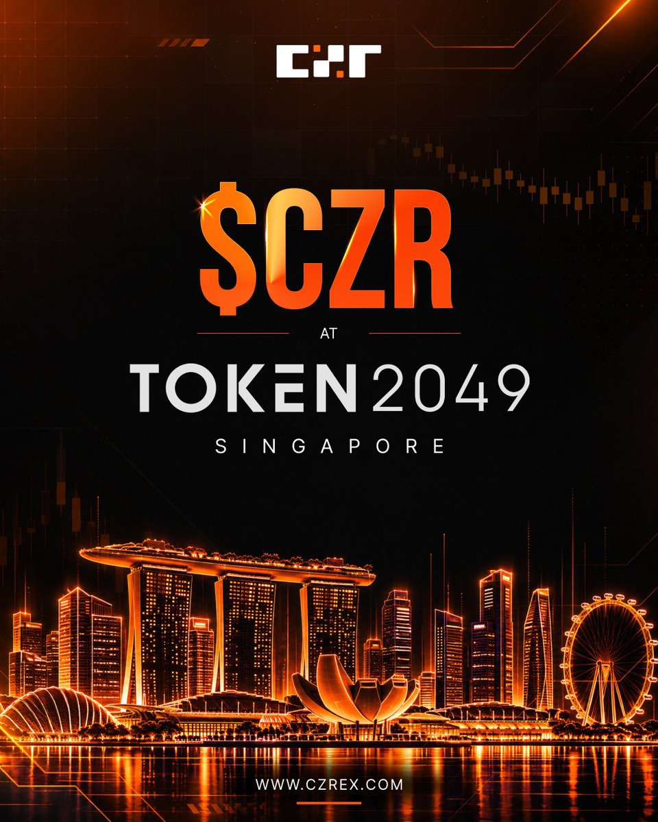czrexchange's tweet photo. Singapore, see you tonight. 🇸🇬🟠

@czrexchange is hosting our exclusive CZR VIP event tonight, bringing together partners, investors, builders, and industry leaders for an evening of connection and conversation.

With $CZR now live, we’re excited to share what’s next for the CZR ecosystem and meet the people helping shape its future.

To our invited guests: we look forward to welcoming you for a memorable evening in Singapore.