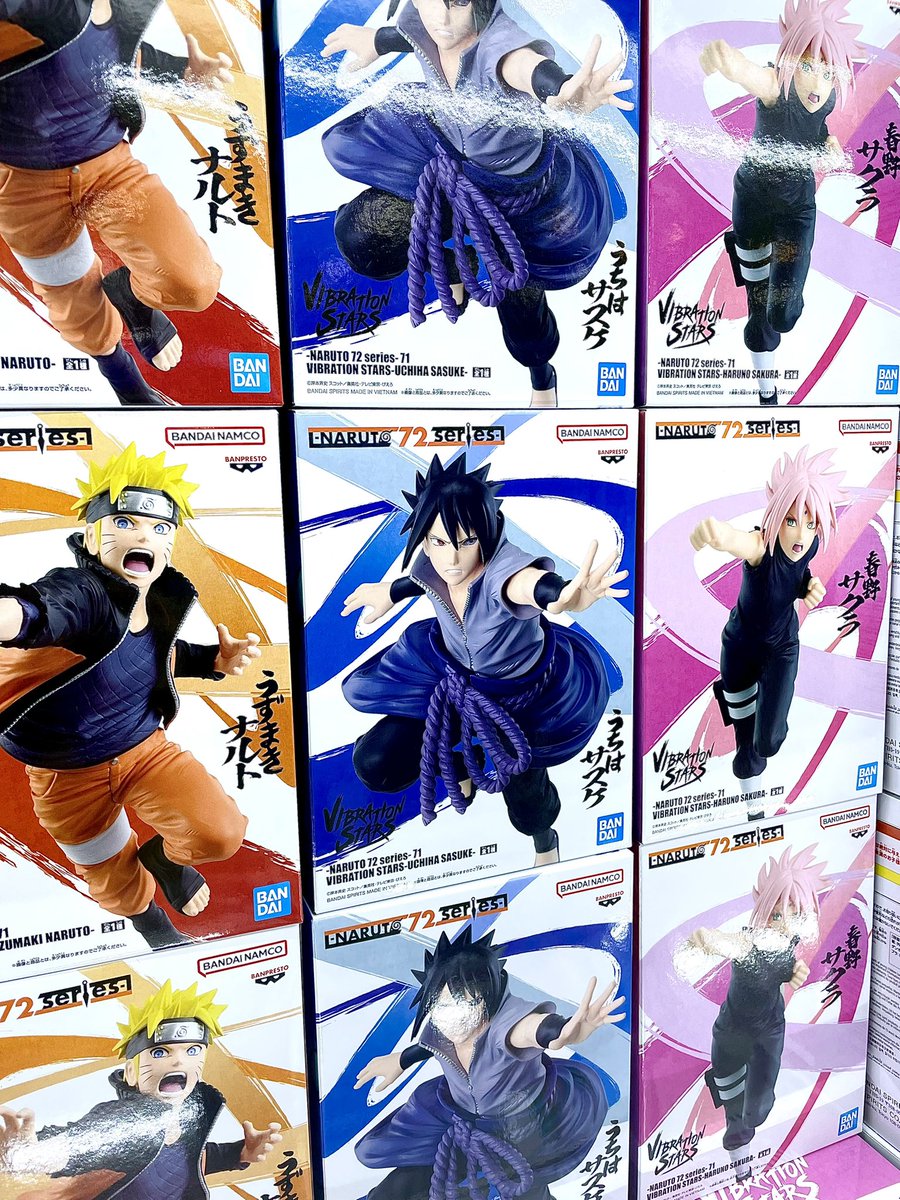 motte_nirasaki's tweet photo. 🌟入荷のお知らせ🌟
本日より登場のフィギュアです❕
延期となっていたNARUTOシリーズも今日から展開しております𓆩 ❤︎ 𓆪

#もってきーなNIRASAKI #プライズ #NARUTO #ナルト #サスケ #サクラ #BLEACH #浦原喜助 #エスターバニー #薬屋のひとりごと #猫猫 https://t.co/tU4rwYOVKI