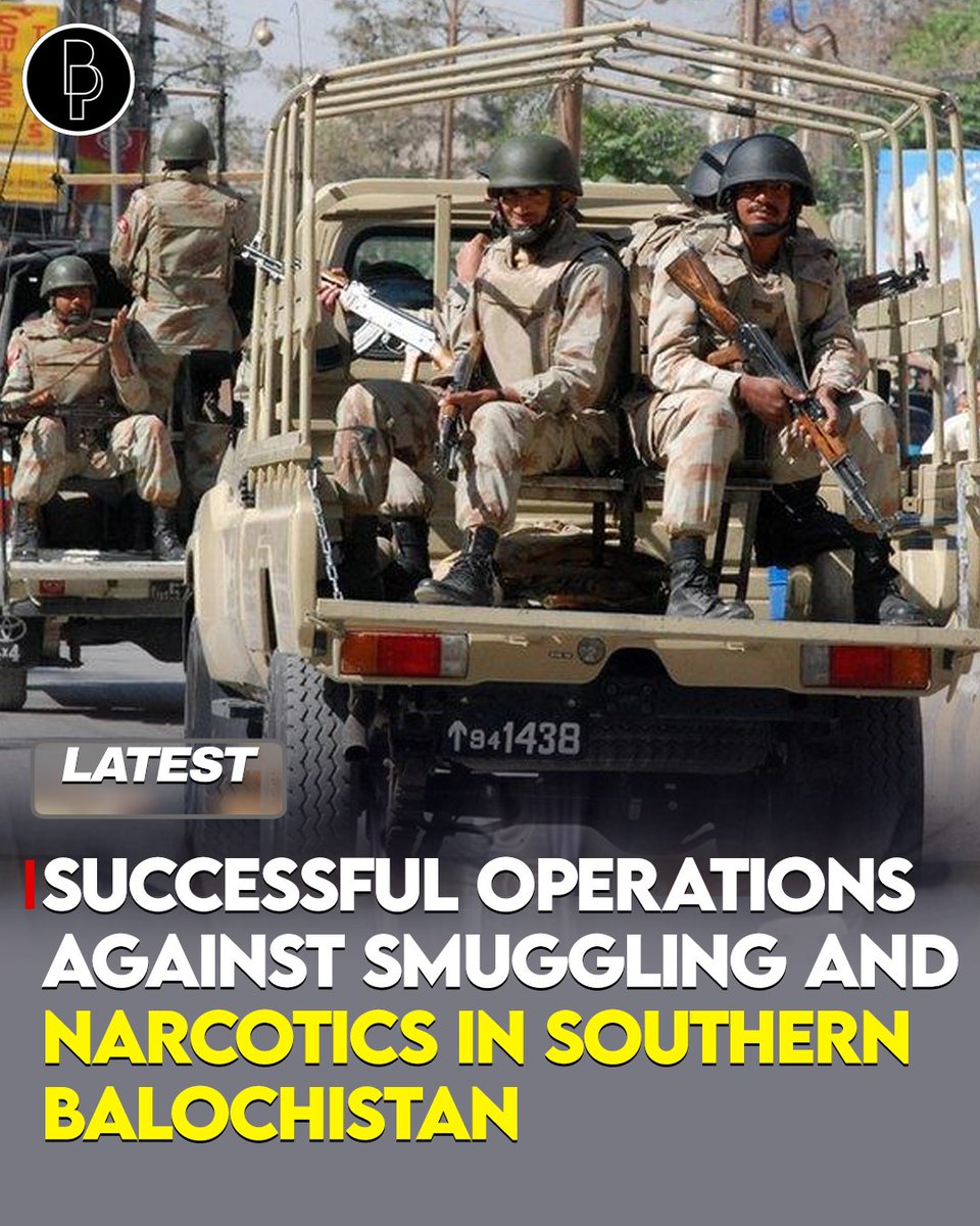 BalochPulse's tweet photo. Massive anti-smuggling & narcotics operations by ANF and security forces in Southern Balochistan destroy multi-billion rupee illicit drug networks.
#AntiSmuggling #ANF #PakArmy #BalochistanProgress #EconomicSecurity #AzmEIstehkam #PakistanZindabad https://t.co/2Cq0AlpY4Z