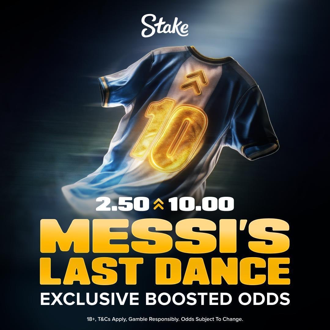 JamieJGambles's tweet photo. Messi’s LAST DANCE! 🇦🇷  @Stake 

If the below hits ill give it to somehow who comments stake username! 

https://t.co/5AD2wMk7oF https://t.co/O4yO49ZZqb