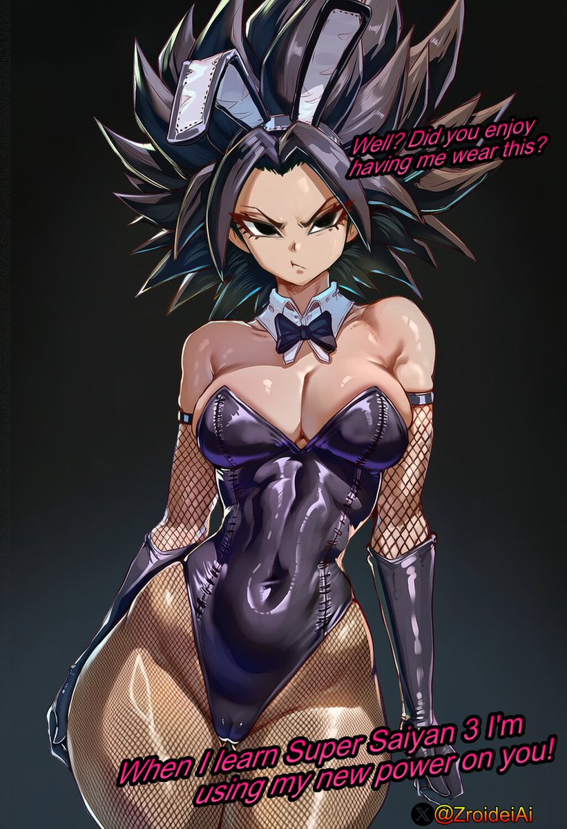 ZroideiAI's tweet photo. Caulifla: You call this a "Bunny girl costume?" What in the multiverse is a bunny?

I love how this looks on Caulifla. https://t.co/ZR44HNsS7l