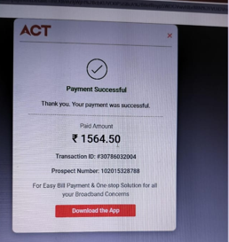 Dipika2602's tweet photo. Hi @ACTFiber,
It’s been almost 3 weeks, I still haven’t received my refund, even though the service could not be provided. I’ve shared the same details multiple times and am frustrated with the repeated requests. Please process my refund at the earliest. See the ss  @ACTFibernet https://t.co/6VRQqiMrFL