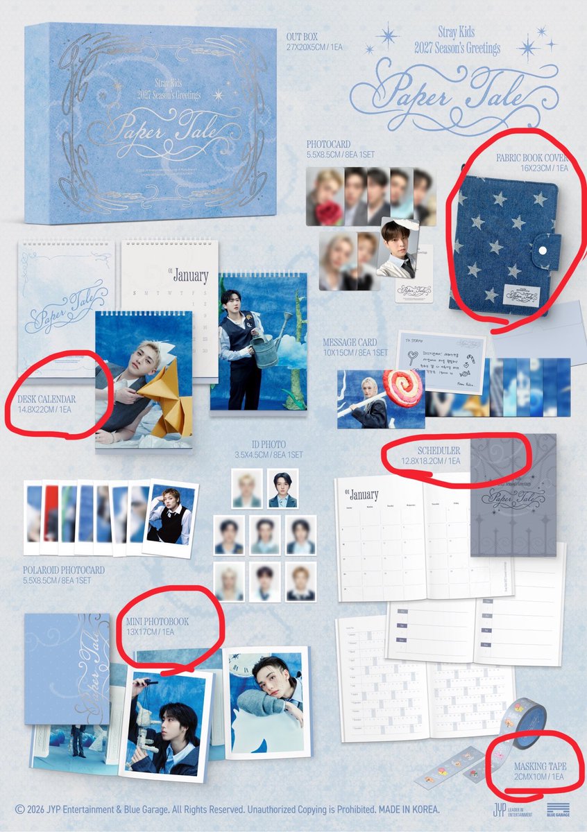 nahyn0320's tweet photo. straykids スキズ シーグリ 本国 🇰🇷 season greeting トレカ 共同購入 買取 

【譲】店舗特典 4種 2000円
🐺🐰🐖🐇🐿️🐥🐶🦊
画像🔴
①FABRIC BOOK COVER 400円 
②DESK CALENDAR 300円
③SCHEDULER 400円　
④MINI PHOTOBOOK 200円
⑤ MASKING TAPE 300円

店舗特典+封入物纏めての方優先です◎お気軽にお声掛けください🙇‍♀️