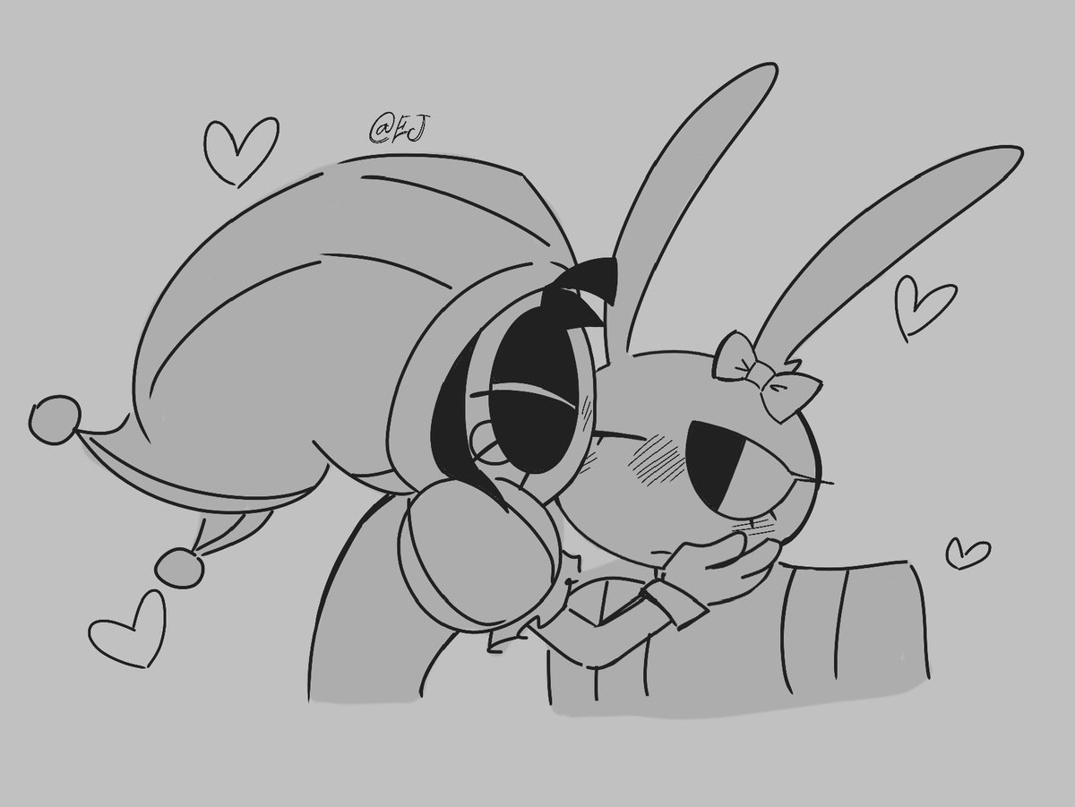 jaxxipuff's tweet photo. doodl kiss #funnybunny https://t.co/PIjaIsdy8S