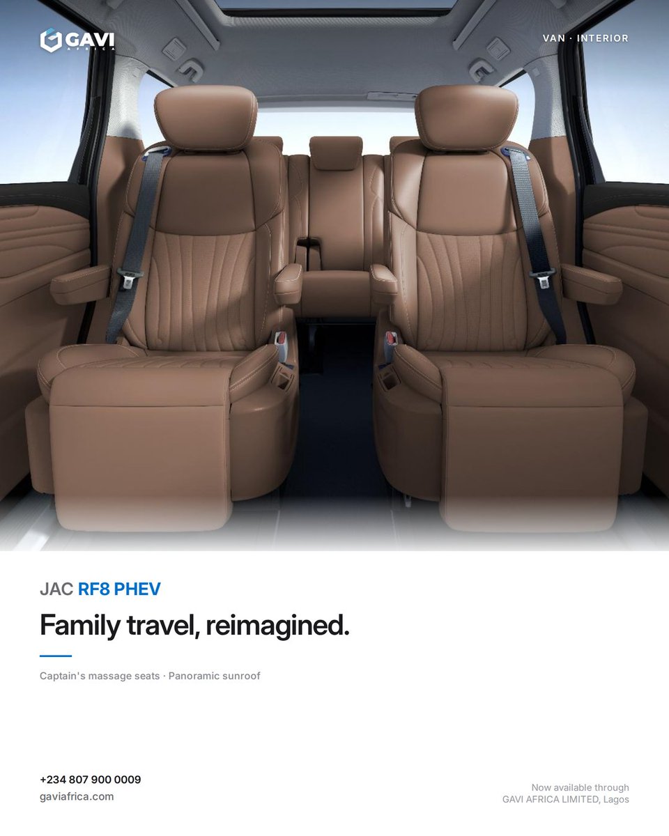 GAVIAFRICA's tweet photo. For the price of an older foreign pre-owned car, you can drive a brand-new JAC. 3-year/100,000km warranty. Stop inheriting someone else's problems — start new. Call +234 816 096 1726 or WhatsApp +234 807 900 0009. https://t.co/hPZmQYYw2d

#GAVIAFRICA #JACMotors #DriveNew https://t.co/4I8g5x3rMn